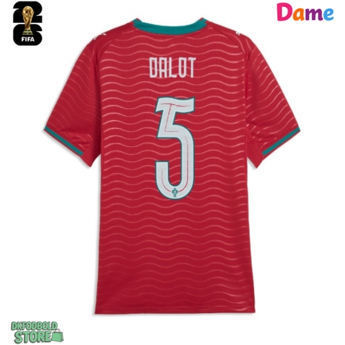 Portugal Diogo Dalot #5 Replika Hjemmebanetrøje Dame VM 2026 Kortærmet